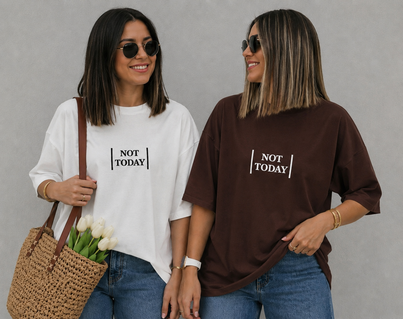 تیشرت باکسی نات تودی زارا NOT TODAY