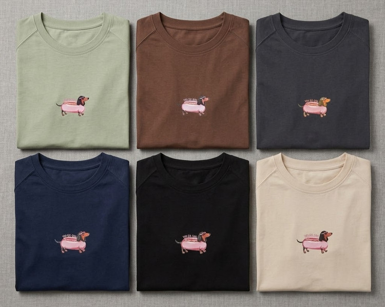 تیشرت باکسی سگ سوسیسی